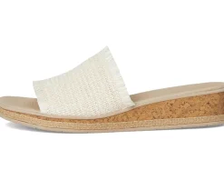 LifeStride Breezy Slides Natural Stretch Raffia Fabric