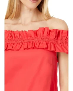Lilly Pulitzer Brennalee Off The Shoulder Top Mizner Red