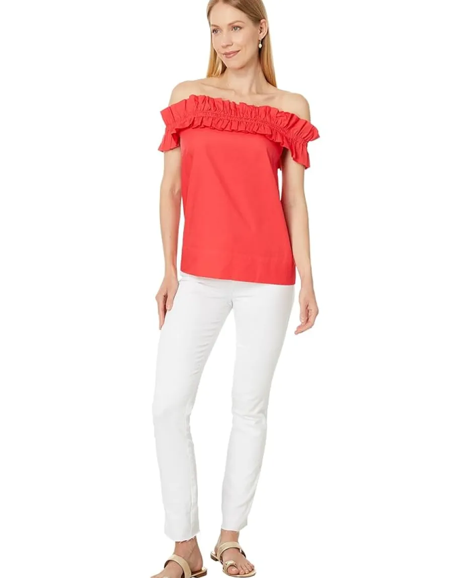 Lilly Pulitzer Brennalee Off The Shoulder Top Mizner Red