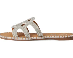 Jessica Simpson Bria Flat Woven Sandals Silver Clearance