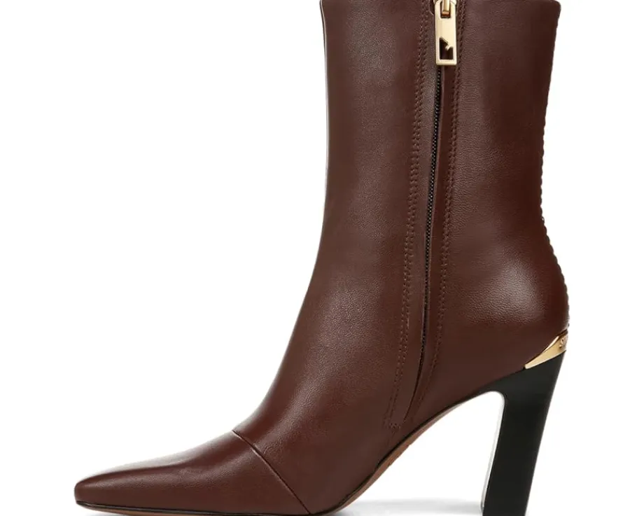 Franco Sarto Briar Mid Shaft Boots Warm Brown Leather Discount