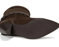 Free People Bridget Belt Slouch Boots Chocolate Suede/Leather Clearance