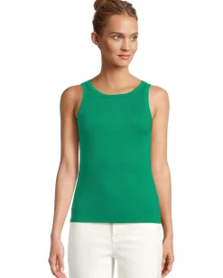 Madewell Brightside High Neck Tank Verdant Green Discount