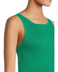 Madewell Brightside High Neck Tank Verdant Green Discount