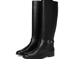 Lauren Ralph Lauren Brooke II Burnished Leather Tall Boots Black Best