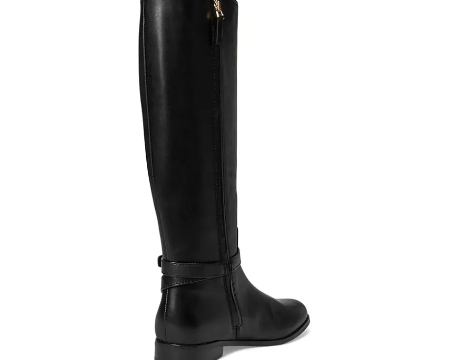 Lauren Ralph Lauren Brooke II Burnished Leather Tall Boots Black Best