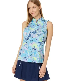 Jamie Sadock Brush Sleeveless Top Electra Hot