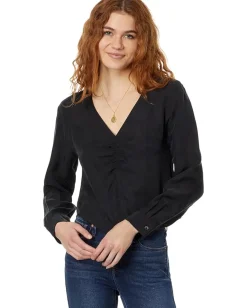 Women Madewell Brushed Ruched-Front Top