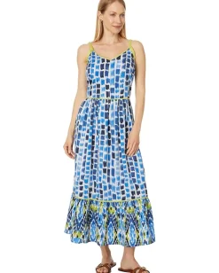 NIC+ZOE Brushstroke Blues Dress Blue Multi Online