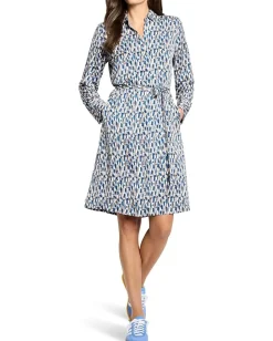 Women NIC+ZOE Brushstrokes Long Sleeve Devon Dress