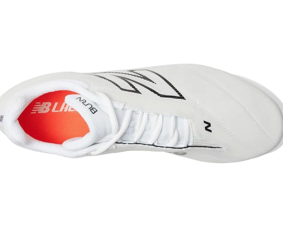 New Balance BurnX4 Lacrosse Cleats White/Grey Matter Clearance