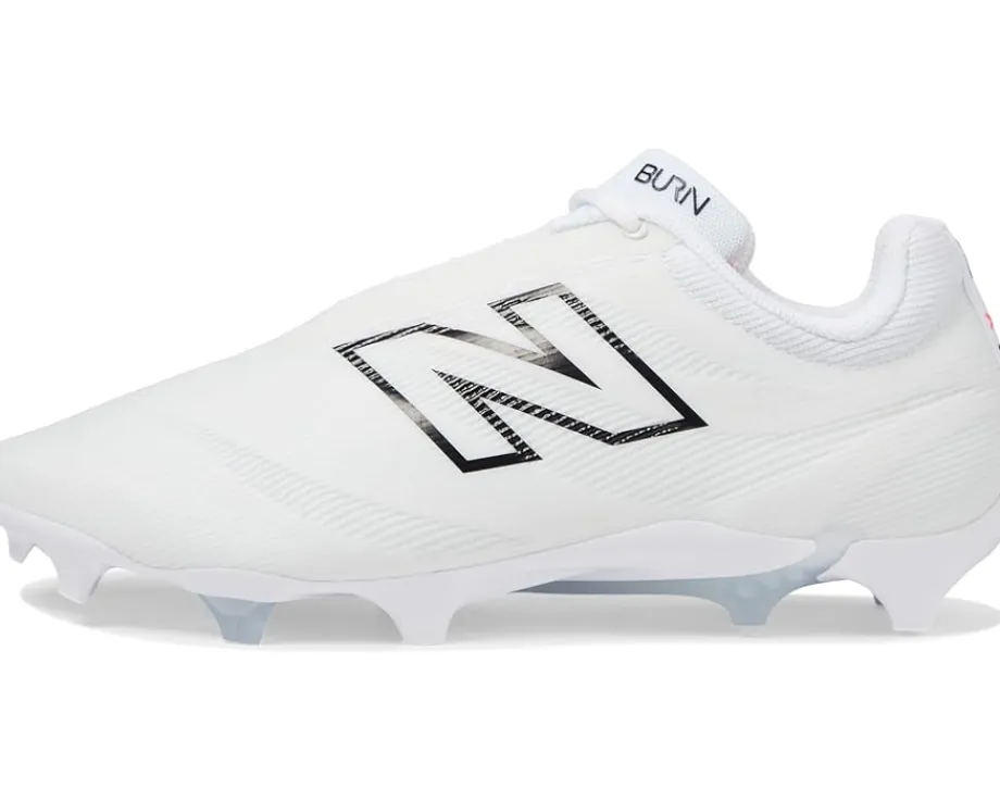New Balance BurnX4 Lacrosse Cleats White/Grey Matter Clearance