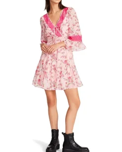 Women Betsey Johnson Bush Gardens Printed Georgette Dress