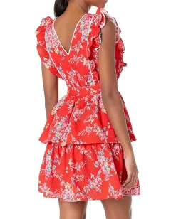 Betsey Johnson Bush Gardens Seersucker Mini Dress Red Sale