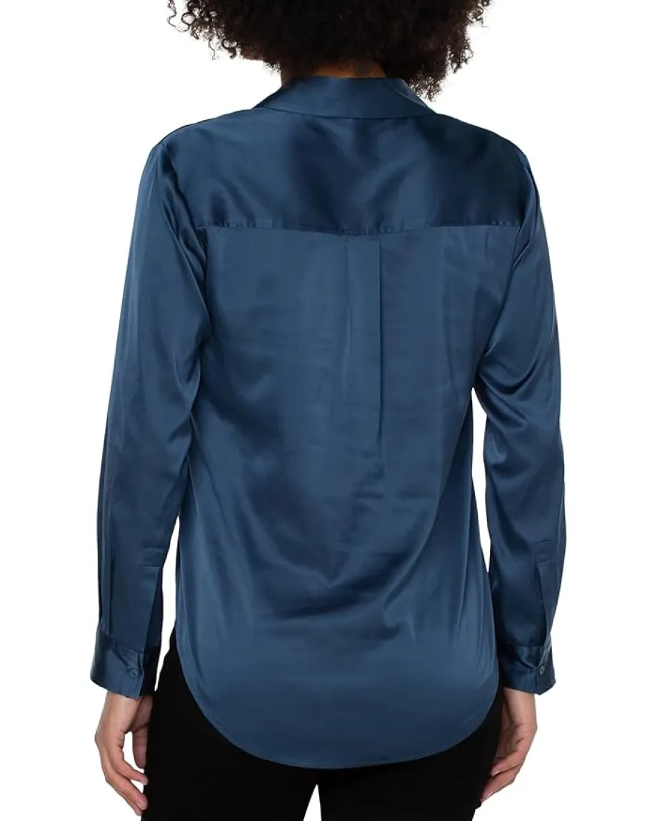 Women Liverpool Los Angeles Button Front Woven Blouse