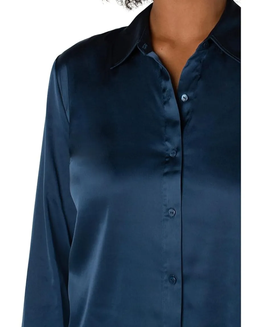 Women Liverpool Los Angeles Button Front Woven Blouse