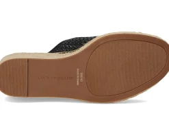 Lucky Brand Cabriah Woven Espadrille Wedge Sandal Black/Black Discount