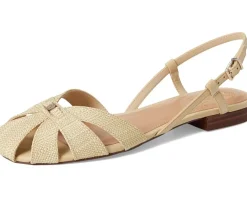 Vince Camuto Cacey Fisherman Flat Sandals Light Straw/Ecru Hot