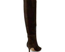 Nine West Caddy Wide Calf Dark Brown Suede Clearance