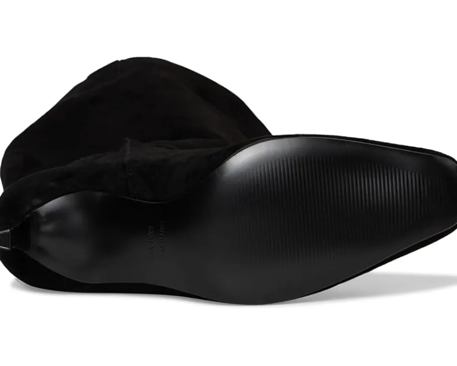 Nine West Caddy Wide Calf Black Suede Clearance