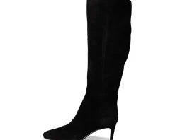 Nine West Caddy Wide Calf Black Suede Clearance