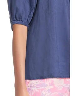 Lilly Pulitzer Calais Short Sleeve Top Sapphire Pool