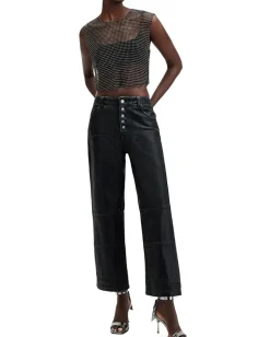 AllSaints Calytrix Sparkle Top Black Hot