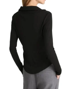 Madewell Camp Long Sleeve Top Jet Black Discount