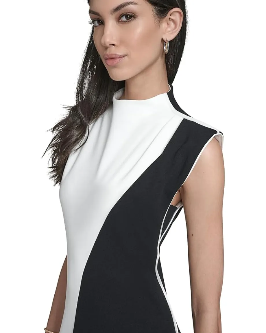 Women Calvin Klein Cap Sleeve Colorblock Aline