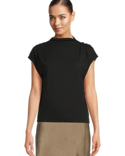 Women Lilla P Cap Sleeve Mock