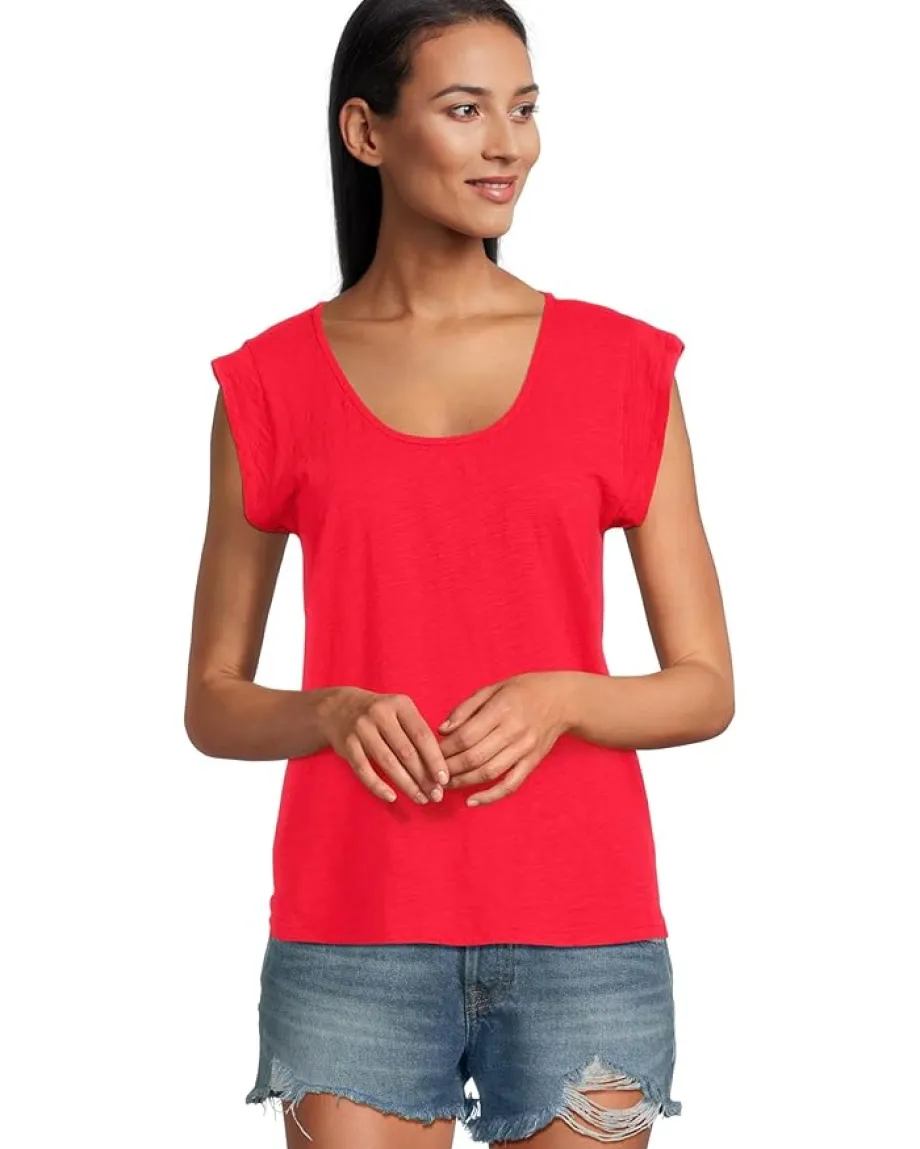Women Mod-o-doc Cap Sleeve Scoop Neck Tee