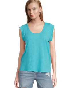 Women Mod-o-doc Cap Sleeve Scoop Neck Tee