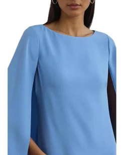 Women Lauren Ralph Lauren Cape Georgette Cocktail Dress