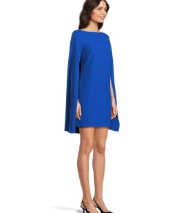 Lauren Ralph Lauren Cape Georgette Cocktail Dress New Saphire Sale
