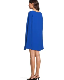 Lauren Ralph Lauren Cape Georgette Cocktail Dress New Saphire Sale