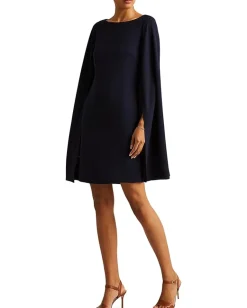 Lauren Ralph Lauren Cape Georgette Cocktail Dress Lighthouse Navy Online