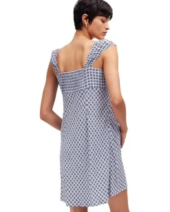 Women Madewell Cap-Sleeve Button-Front Mini Dress in Geometric Print