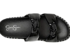 Jessica Simpson Caralyna Studded Knot Sandals Black New