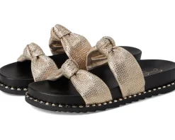 Jessica Simpson Caralyna Studded Knot Sandals Champagne Sale