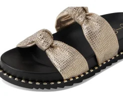 Jessica Simpson Caralyna Studded Knot Sandals Champagne Sale