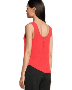 Free People Care Bryson Henley Tank Firey Red Best