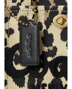 Women COACH Cargo Tote 26 with Leopard Print