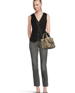 Women COACH Cargo Tote 26 with Leopard Print