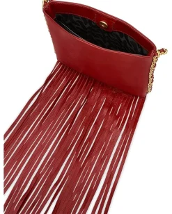 Rebecca Minkoff Carly North South Fringe Crossbody Siren Hot