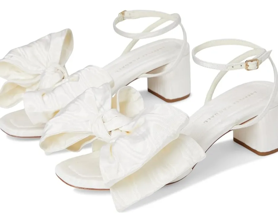 Loeffler Randall Carmen Mid Heel Bow Sandals Cream Online