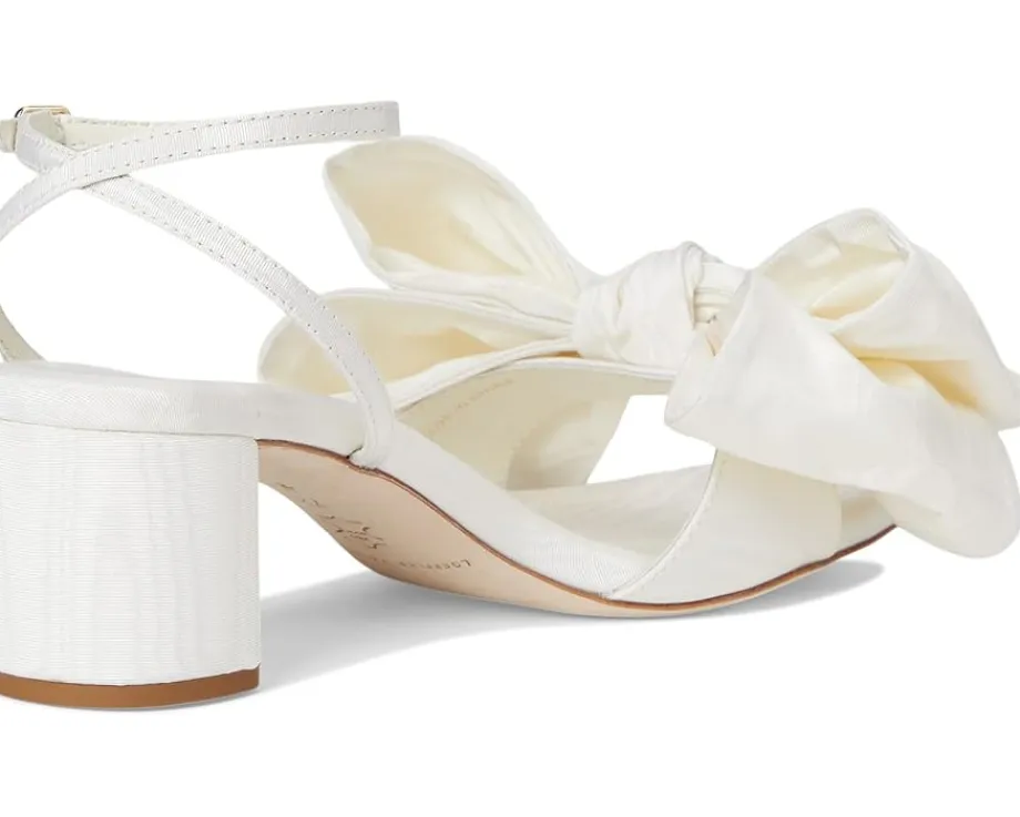Loeffler Randall Carmen Mid Heel Bow Sandals Cream Online