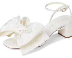 Loeffler Randall Carmen Mid Heel Bow Sandals Cream Online