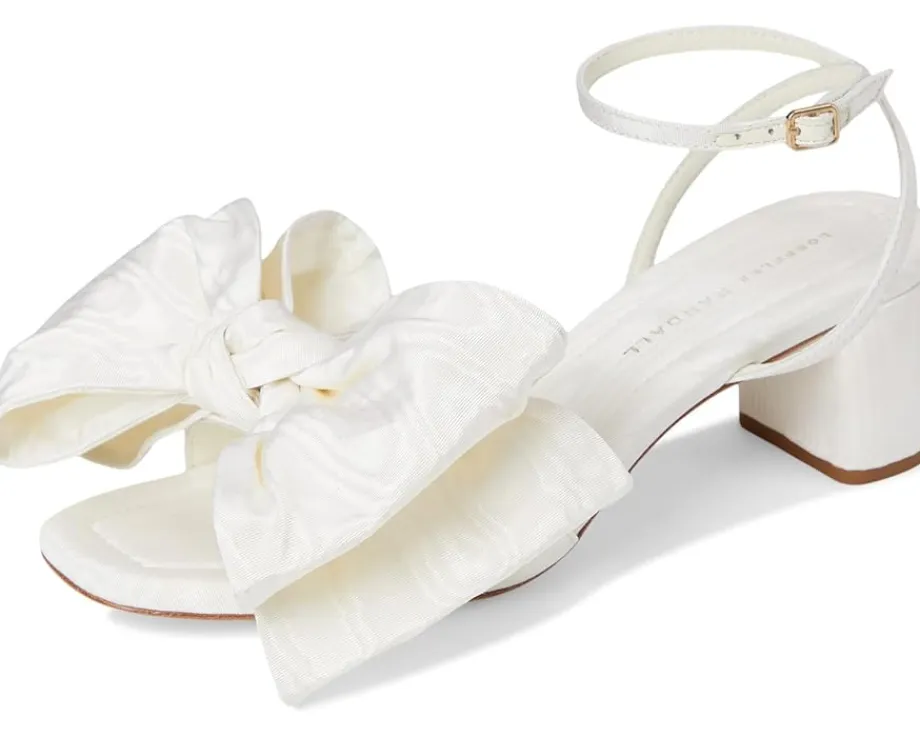 Loeffler Randall Carmen Mid Heel Bow Sandals Cream Online