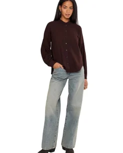 Women Madewell Carmen Shirt - Cotton Modal Heather Flannel