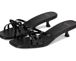 Women Kate Spade New York Carolina Patent Leather Kitten Heel Sandals